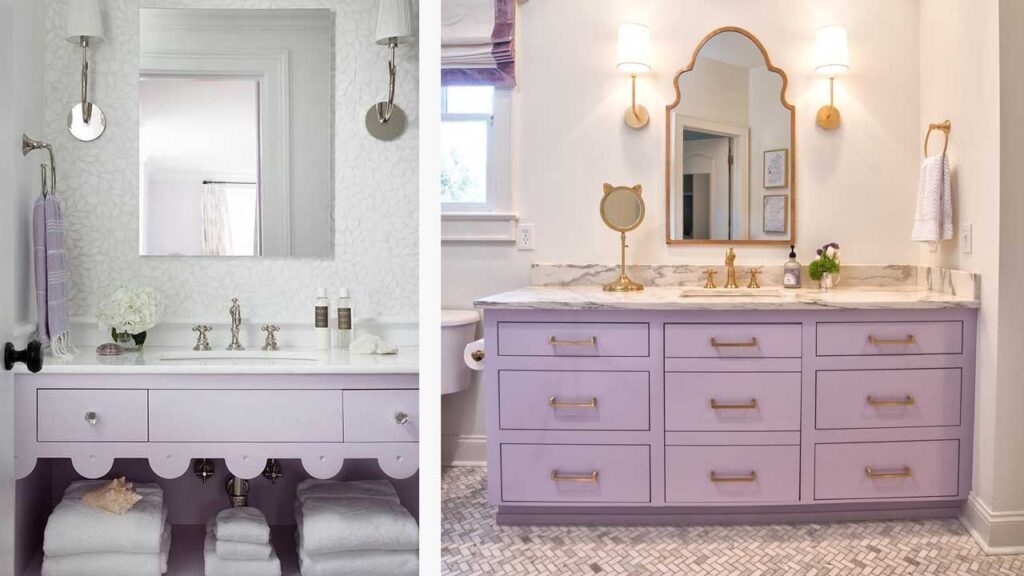 Lavender Colored Bathroom