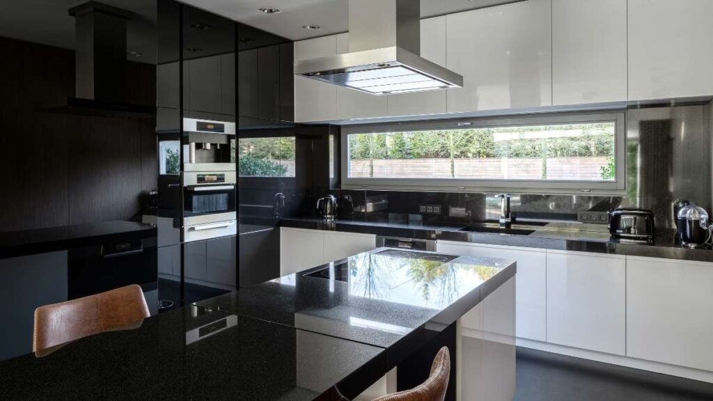 Black And White Kitchen Cabinet