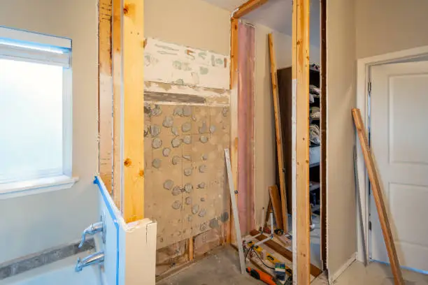 Before and after walk-in shower bathroom remodel by KBR Kitchen and Bath