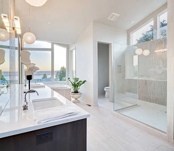 Modern bathroom renovation by experienced bathroom remodelers