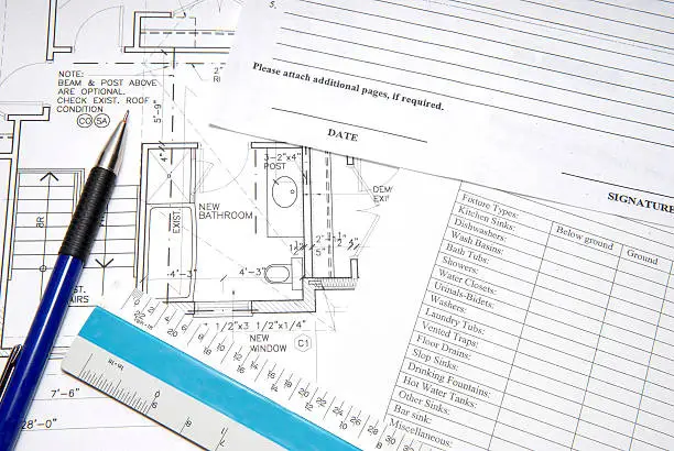 bathroom remodel contractor providing estimate to homeowner