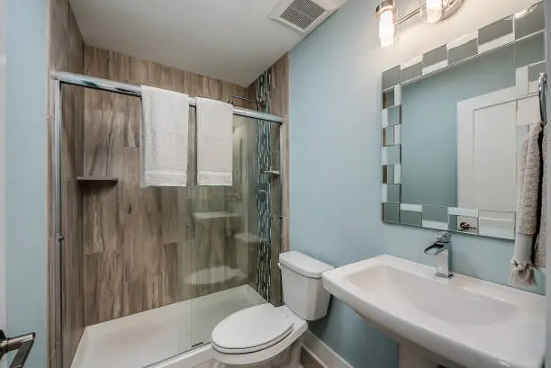 bathroom remodeler portfolio featuring modern bathroom transformations