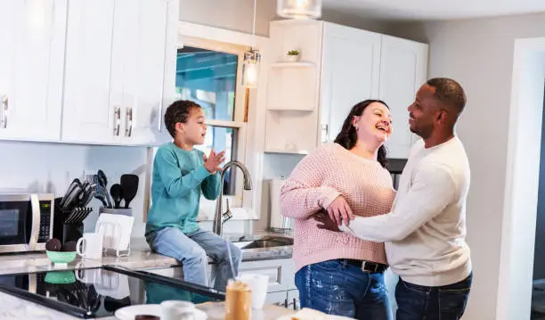 Inclusive kitchen remodel designed for neurodiverse and multigenerational family needs.