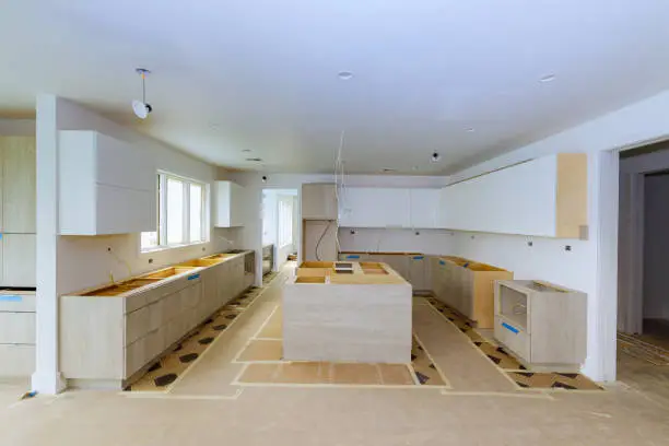 Kitchen remodeling in progress by professional kitchen remodeling companies