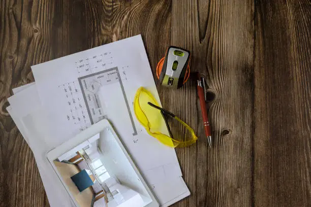 Budget planning and blueprint layout for basement remodel wellness space