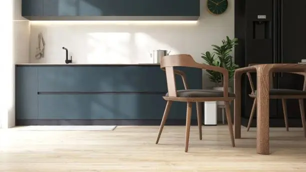 Stylish modern kitchen and bathroom remodels highlighting premium flooring choice