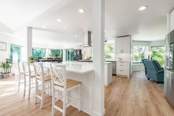 Open kitchen remodel with features for multi-generational living