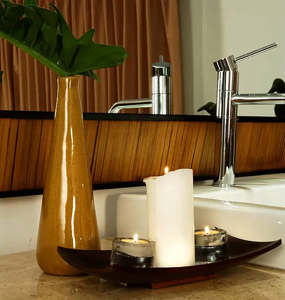 Spa-inspired bathroom renovation with modern trends by KBR in Bethesda showrooms.