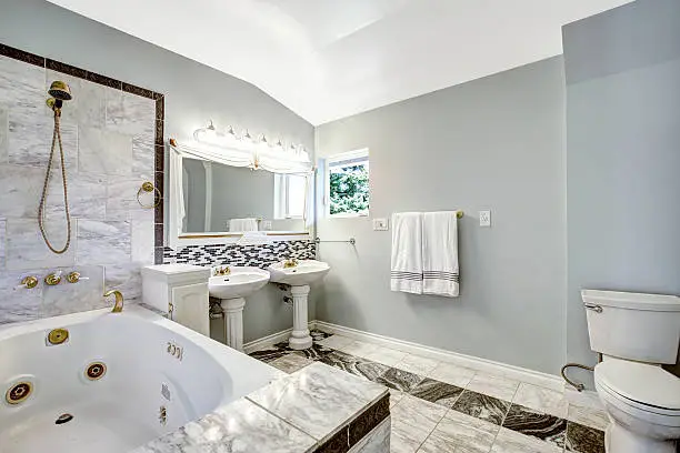 Spa-inspired bathroom and damage restoration by KBR’s bathroom remodel contractors in Manassas.