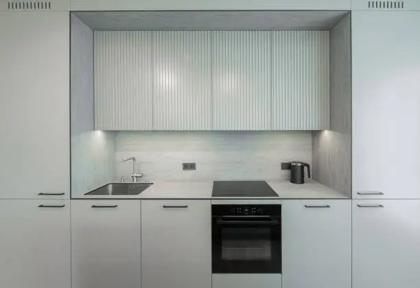 Small-space remodeling for small kitchen by KBR in Fairfax showrooms.