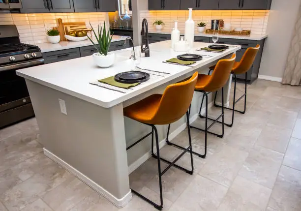 Kitchen with modern island and value-adding upgrades