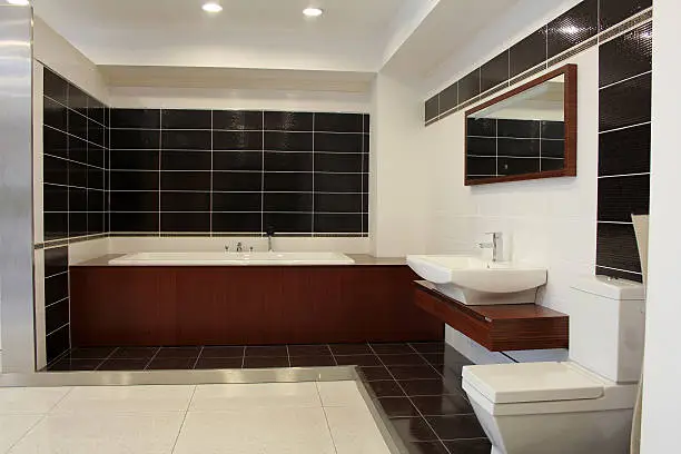 KBR showroom displaying a completed bathroom remodel.
