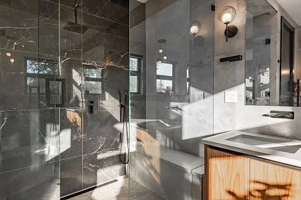 Mid-range bathroom remodel by KBR in Fairfax