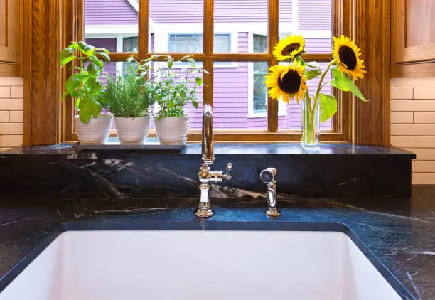 Indoor herb gardens in kitchen remodels by KBR in Fairfax