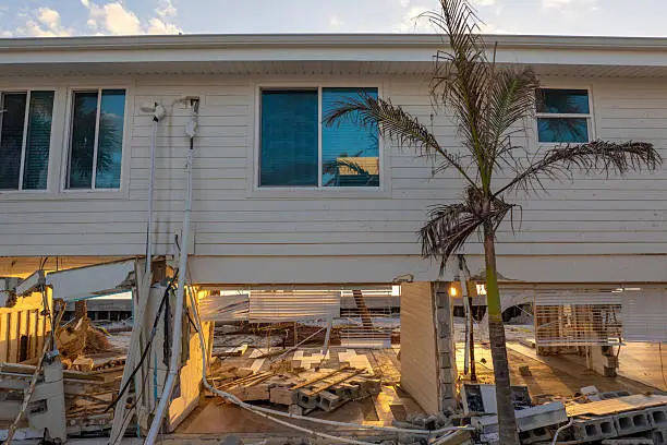 Home with storm-damaged areas restored to functionality
